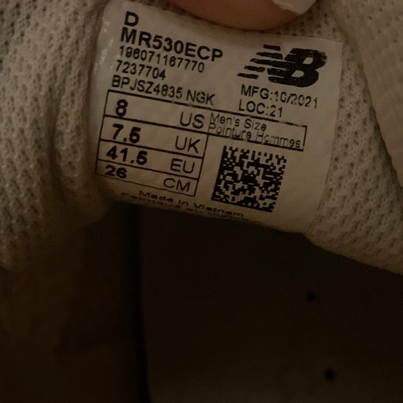 New Balance 530 ‘white light pink’, size 8 men’s - Picture 3 of 3